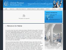 Tablet Screenshot of globalpremierdevelopment.com